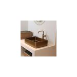 Vasque � poser en inox cuivr� l. 37 x h. 13 x p. 48 cm, essebagno luisa