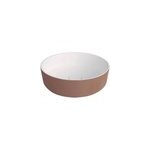 Vasque  poser en rsine terracotta 38 x h. 12 cm, decotec havana