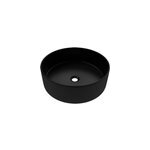 Vasque ronde � poser en c�ramique noire, diam�tre 35 x h. 11, 5 cm, galedo round