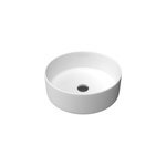 Vasque ronde � poser en c�ramique noire, diam�tre 36 x h. 12 cm, galedo round