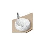 Vasque � poser ronde coloris terrazzo �40 x h. 15 cm