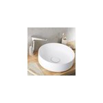 Vasque � poser ronde en r�sine blanc apanas goodhome
