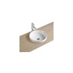 Vasque semi - encastrée ronde céramique blanc aito Vasque semi - encastrée ronde céramique blanc aito