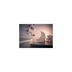 Veilleuse enceinte bluetooth lune en bois blanc chaud 15w bigben connected