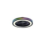 Ventilateur de plafond avec �clairage led rgb noir �. 46 cm seynave sergio