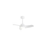 Ventilateur de plafond clairage led et tlcommande, silencieux 76cm blanc sulion