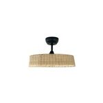 Ventilateur de plafond silencieux avec �clairage led effet bois clair �. 50 cm farelek solava - t�l�commande ...