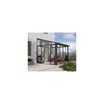 Vranda adosse canopia sanremo 2. 77 x 3. 05m gris anthracite
