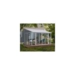 V�randa adoss�e canopia sanremo 2. 77 x 4. 25m blanche