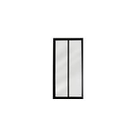 Verri�re acier noir 2 vitrages opales h. 105 x l. 57 cm