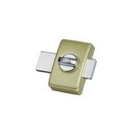 Verrou à bouton sans vis champagne ø23 mm / 45 mm abus Verrou à bouton sans vis champagne ø23 mm / 45 mm abus