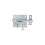 Verrou de box porte cadenas 18 mm - acier zingu blanc