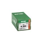Vis � bois t�te frais�e spax wirox torx 6 x 100 mm filetage partiel - 100 pi�ces