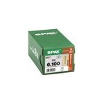 Vis de charpente t�te ronde spax wirox 6 x 100 mm filetage partiel - 100 pi�ces