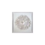 Vitrine dcorative plumes blanches l. 60 x l. 60 cm