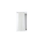 Voilage à illets effet lin meli broderie noir, blanc l. 240 x l. 140cm rocle Voilage à illets effet lin meli broderie noir, blanc l. 240 x l. 140cm rocle