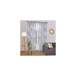 Voilage � illets �tamine broderie feuillage vert kaki l. 240 x l. 140cm dylrev