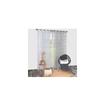 Voilage  illets imprim gomme blanc l. 240 x l. 140cm dylrev