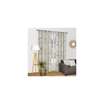 Voilage � illets imprim� jungle vert l. 240 x l. 140cm dylrev
