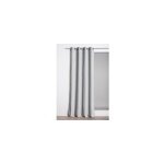 Voilage tamisant � illet malo rocle l. 140 x l. 260 cm noir