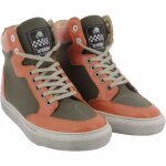 Baskets femme helstons maya kaki orange Baskets femme helstons maya kaki orange