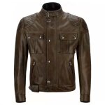 Blouson belstaff brooklands marron fonc