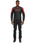 Blouson dainese racing 5 perf noir rouge fluo
