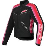 Blouson femme alpinestars stella t - dyno air noir bright rouge fuchsia