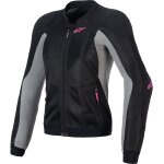 Blouson femme alpinestars stella troop - air noir gris rose fluo