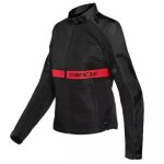 Blouson femme dainese ribelle air lady tex noir rouge