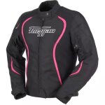 Blouson femme furygan odessa noir blanc rose