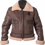 Blouson femme helstons bombardier thunder mouton marron
