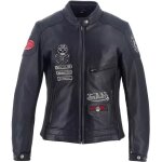 Blouson femme helstons von dutch pretty cuir soft noir