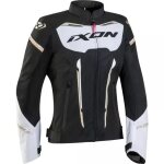 Blouson femme ixon lady striker air noir blanc or