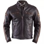 Blouson helstons ace oldies marron