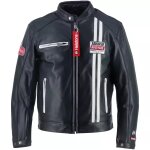 Blouson helstons boxer noir blanc