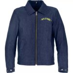 Blouson helstons garage bleu
