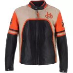 Blouson helstons indianapolis air perfor noir beige orange