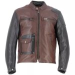 Blouson helstons johnson rag tan noir