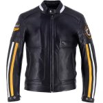 Blouson helstons vulcan noir jaune