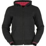 Blouson hoodie femme furygan luxio lady evo noir rose