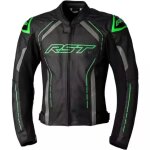 Blouson rst s - 1 cuir noir gris vert fluo