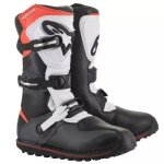 Bottes alpinestars tech t noir gris rouge fluo
