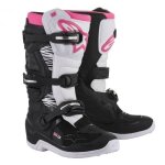 Bottes cross femme alpinestars stella tech 3 noir blanc rose