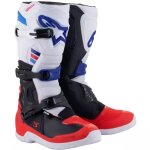 Bottes cross alpinestars tech 3 blanc rouge bleu foncé Bottes cross alpinestars tech 3 blanc rouge bleu foncé