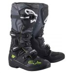 Bottes cross alpinestars tech 5 noir camo gris jaune fluo