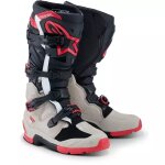 Bottes cross alpinestars tech 7 enduro noir gris clair rouge brillant