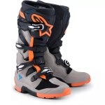 Bottes cross alpinestars tech 7 enduro noir gris fonc orange fluo