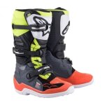 Bottes cross enfant alpinestars tech 7s gris rouge jaune fluo