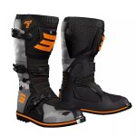 Bottes cross enfant shot race 2 kid camouflage orange fluo